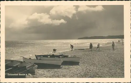 Ansichtskarte Baabe Rügen Rügen, Strandleben - Stimmungsbild 1930