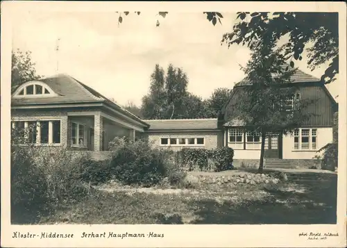 Kloster-Hiddensee Hiddensjö, Hiddensöe Gerhart Hauptmann-Haus 1954