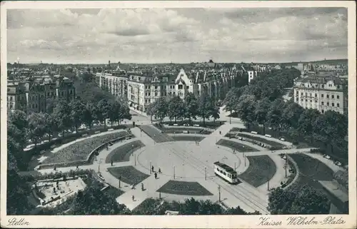Postcard Stettin Szczecin Blick über den Kaiser Wilhelmplatz 1938