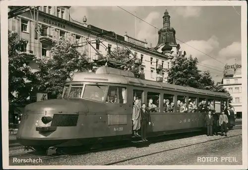 Ansichtskarte Rorschach ROTER PFEIL Schnelltriebwagen Bundesbahn 1937