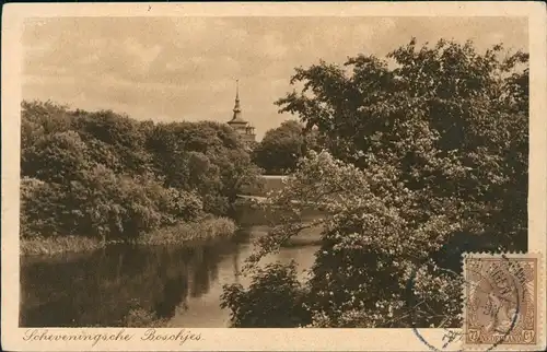 Postkaart Scheveningen-Den Haag Den Haag Scheveningsche Boschjes. 1924