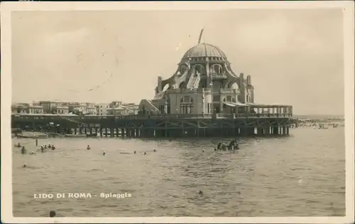 Cartoline Lido di Ostia-Rom Lido di Roma Roma Spiaggia 1933