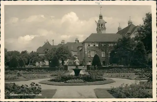 Swinemünde Świnoujście Kurhaus, Fotokarte 1938  gel. Bahnpoststempel Stettin