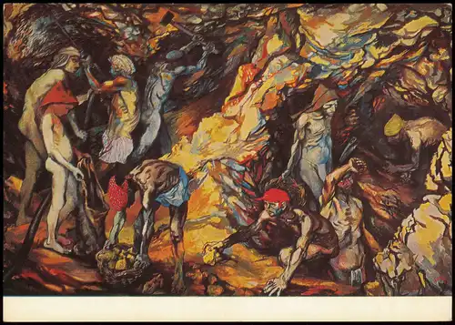 Künstlerkarte Kunstwerk: RENATO GUTTUSO (geb. 1912) Schwefelgrube 1970