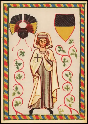 DDR Künstlerkarte: Manessische Liederhandschrift (um 1300) Der Tannhäuser 1970