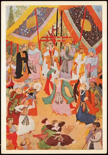 Ansichtskarte  DDR Künstlerkarte: Indische Miniatur (etwa 17. Jh.) 1972