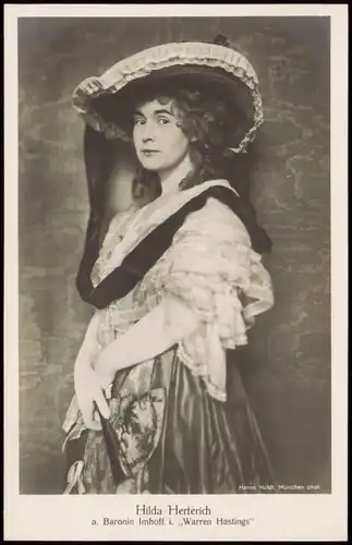 Ansichtskarte  Frau (Bild/Portrait) Hilda Herterich als Baronin Imhoff 1920