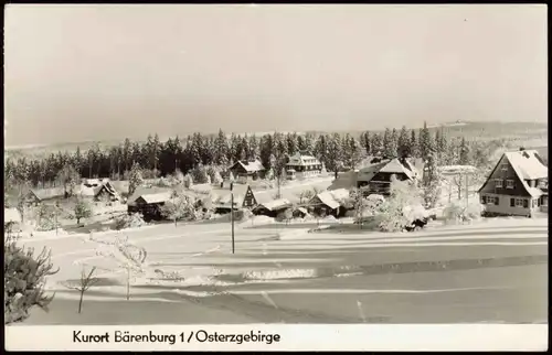 Bärenburg-Altenberg (Erzgebirge) Panorama Kurort  im Winter zur DDR-Zeit 1973