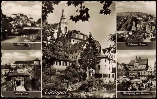 Ansichtskarte Tübingen Mehrbildkarte mit Ortsansichten u.a. Schloss 1959
