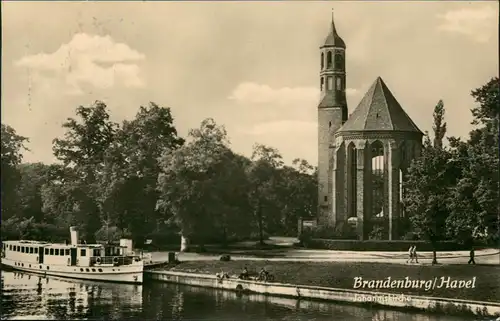 Ansichtskarte Brandenburg an der Havel Dampfer Johanniskirche 1959