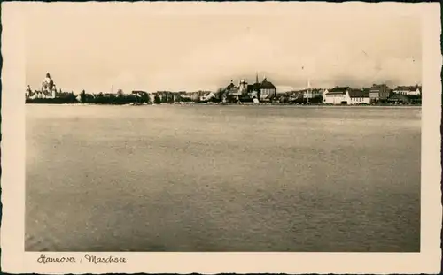 Ansichtskarte Döhren-Wülfel-Hannover Maschsee, Blick auf das Ufer 1936