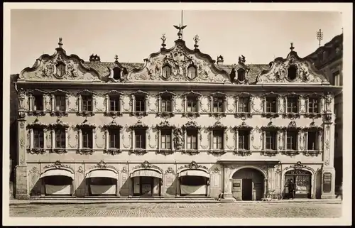 Ansichtskarte Würzburg Gebäude-Ansicht Haus zum Falken 1940