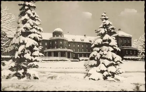 Ansichtskarte Bad Hermannsborn-Bad Driburg Kuranlagen Gebäude-Ansicht 1961