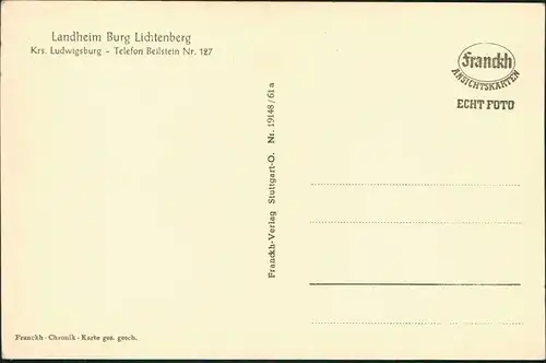Ansichtskarte Gronau-Oberstenfeld Weinberg, Schloß Lichtenberg 1940
