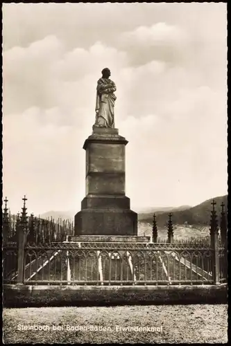 Ansichtskarte Steinbach-Baden-Baden Erwindenkmal 1956