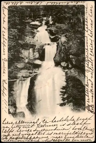 Ansichtskarte Triberg im Schwarzwald Kaskaden-Wasserfall 1905