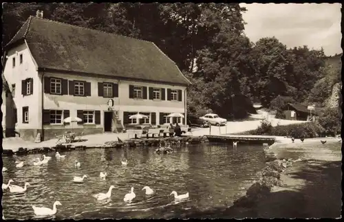 Ansichtskarte Zwiefalten Gasthaus u. Pension ,,ZUR FRIEDRICHSHÖHLE" 1962