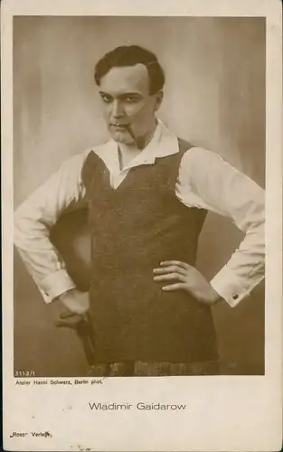 Ansichtskarte  Film - Schauspieler Wladimir Gaidarow 1930  gel Jugoslawien
