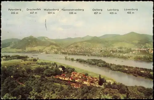 Ansichtskarte Königswinter Rhein Siebengebirge Berge mit Höhen 1977