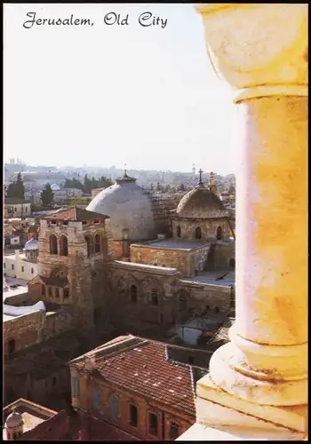 Jerusalem רושלים Panorama-Ansicht mit Kirche CHURCH OF THE HOLY SEPULCHRE 1980