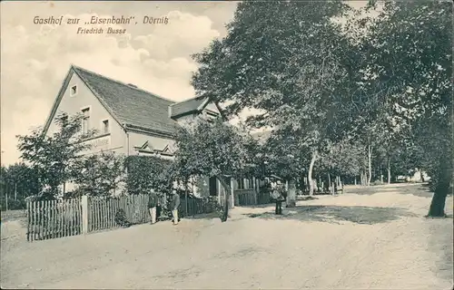 Ansichtskarte Dörnitz-Möckern Gasthof zur ,,Eisenbahn" 1913