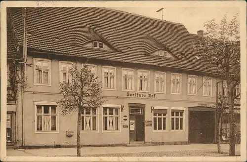 Ansichtskarte Arendsee (Altmark) Berliner Hof 1918