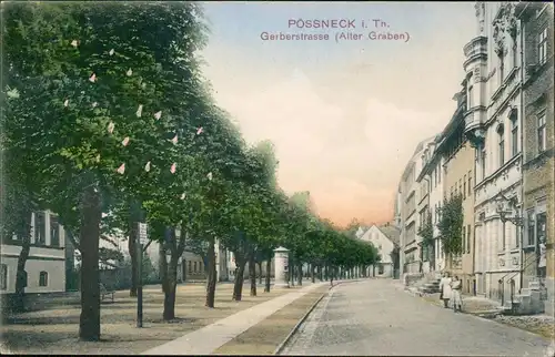 Ansichtskarte Pößneck Gerberstrasse 1912