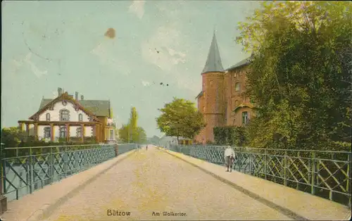 Ansichtskarte Bützow Straßenpartie am Wolkentor, Villa Pommern 1911