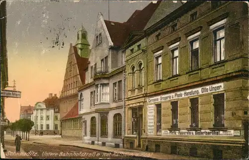 Ansichtskarte Schkeuditz Germania Drogerie, Bahnhofstraße 1925