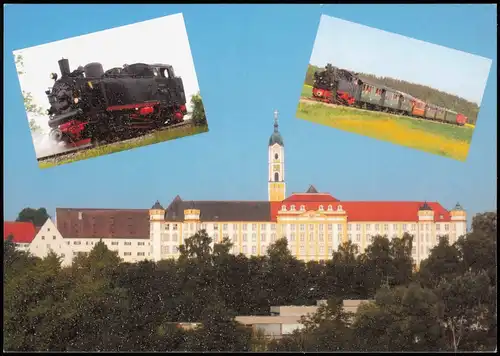 Ochsenhausen Kloster mit Eisenbahn Motiven (Dampflokomotiven) 1990