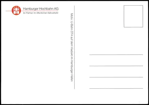 Hamburg Hafen mit U-Bahn DT4 auf dem Viadukt im Hamburger Hafen 1990