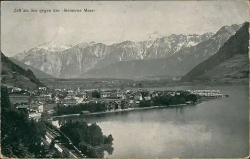 Zell am See Umlandansicht Panorama gegen das Steinerne Meer 1927/1926