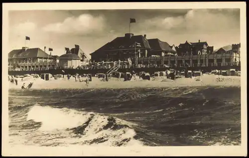 Ansichtskarte Westerland-Sylt Strand Partie Nordsee Nordseebad 1949
