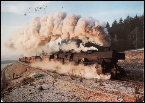 Güterzug-Lokomotive Baureihe 52 Güterzug Strecke Linz-Summerau 2002