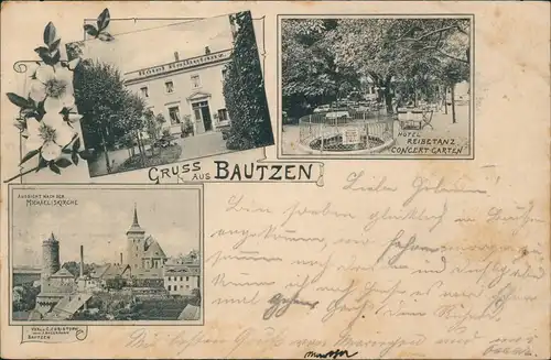 Ansichtskarte Bautzen Budyšin MB: Hotel Reibetanz Oberlausitz 1897