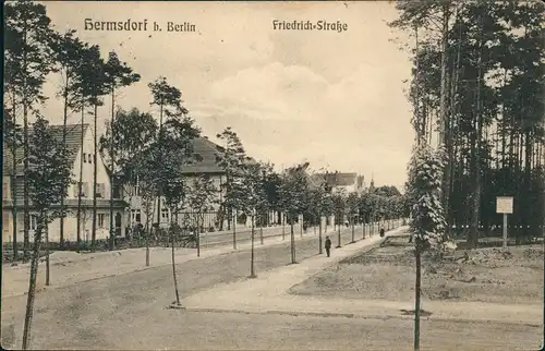 Ansichtskarte Hermsdorf-Berlin Friedrich-Straße Hermsdorf b. Berlin 1907