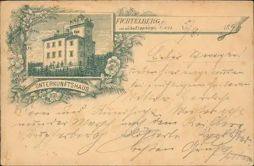 Vorläufer AK Oberwiesenthal Fichtelberg (Erzgebirge) UNTERKUNFTSHAUS 1890