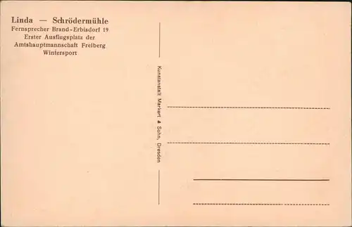 Freiberg (Sachsen) Umlandansicht Schrödermühle-Linda   (Obermühle) 1910