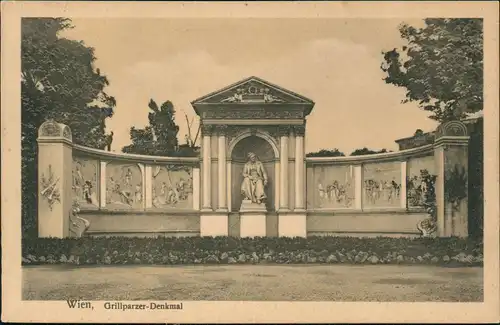 Ansichtskarte Wien Grillparzer-Denkmal 1919