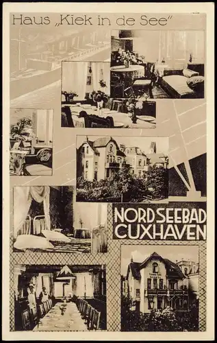 Ansichtskarte Cuxhaven Haus Kiek in de See Mehrbild 1935