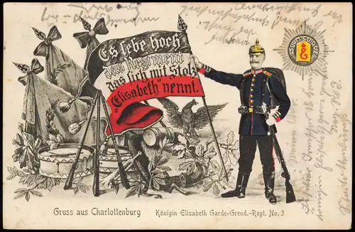 Charlottenburg-Berlin Königin Elisabeth Garde-Grend.-Regt. No. 3 1906
