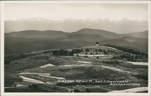 .Baden-Württemberg Gresgen, bad. Schwarzwald Alpenpanorama 1932