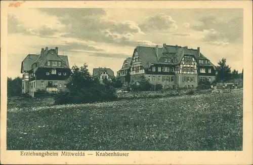 Ansichtskarte Mittweida Erziehungsheim Mittweida Knabenhäuser 1928