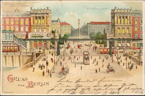 Ansichtskarte Kreuzberg-Berlin Belle-Allianceplatz 1905