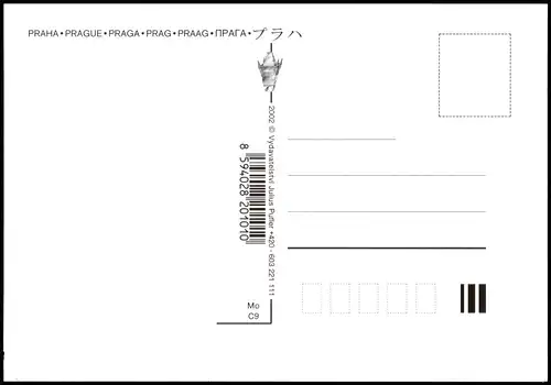 Postcard Prag Praha Mehrbildkarte mit Stadt-Ansichten 2002