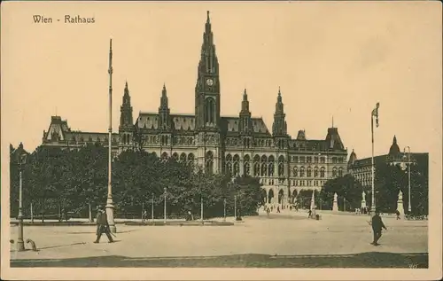 Ansichtskarte Wien Wiener Rathaus (Town Hall Building) 1910