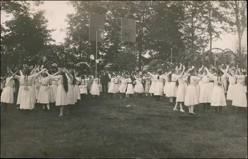 .Sachsen tanzende Mädchen Fest Photograph Weißgärber Zwickau 1912