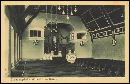 Ansichtskarte Mittweida Erziehungsheim Mittweida Betsaal 1928