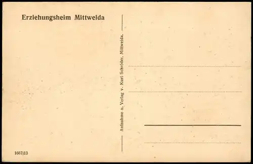 Ansichtskarte Mittweida Erziehungsheim Mittweida Betsaal 1928