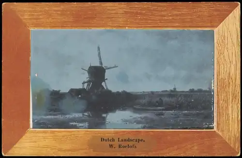 Ansichtskarte  Windmühlen Windmill 1913 Passepartout